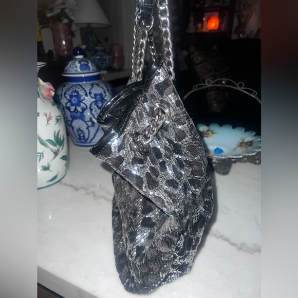 Betsey Johnson cheetah sequins tote. - Picture 2 of 8